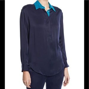 NWT $250 Equipment Femme Margery Silk Top Large